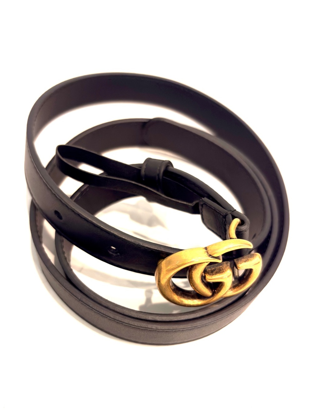 Gucci mini GG Marmont black belt 0.8 38 made in Italy - Picture 4 of 8